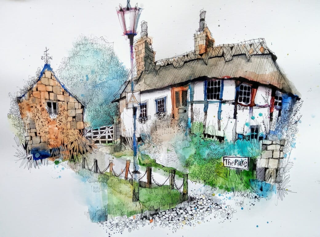 Sketching 5 Villages Urban Sketch Course with Ian Fennelly