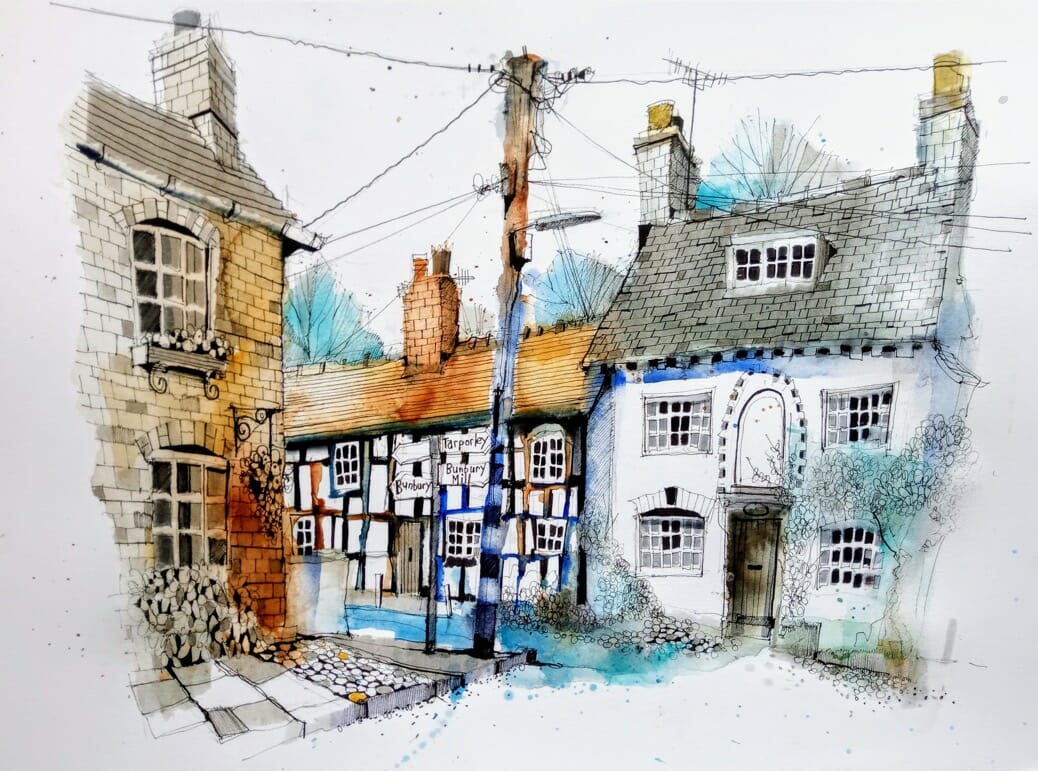 Sketching 5 Villages Urban Sketch Course with Ian Fennelly