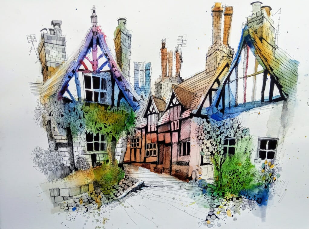 Sketching 5 Villages Urban Sketch Course with Ian Fennelly