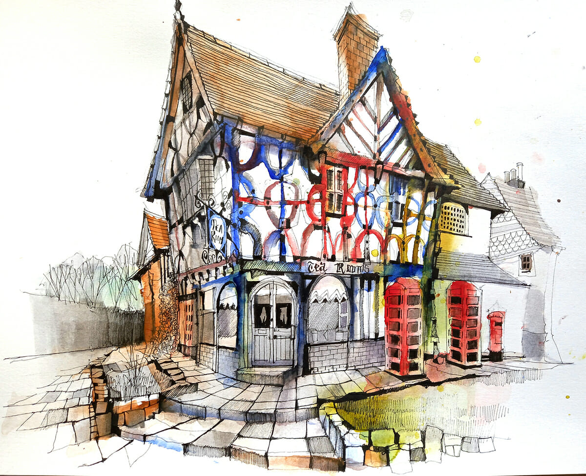 Port Sunlight Final Sketch